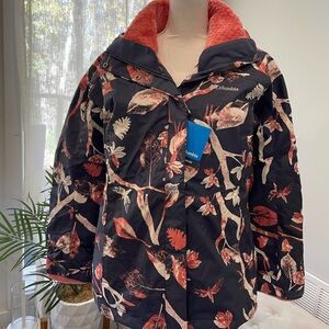 3-in-1 Columbia Waterproof Interchange Women's Floral Black Jacket